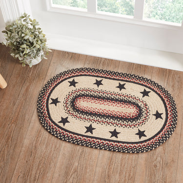 Colonial Star Jute Braided Rug Oval 20